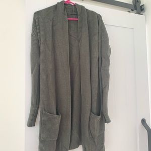forest green cardigan